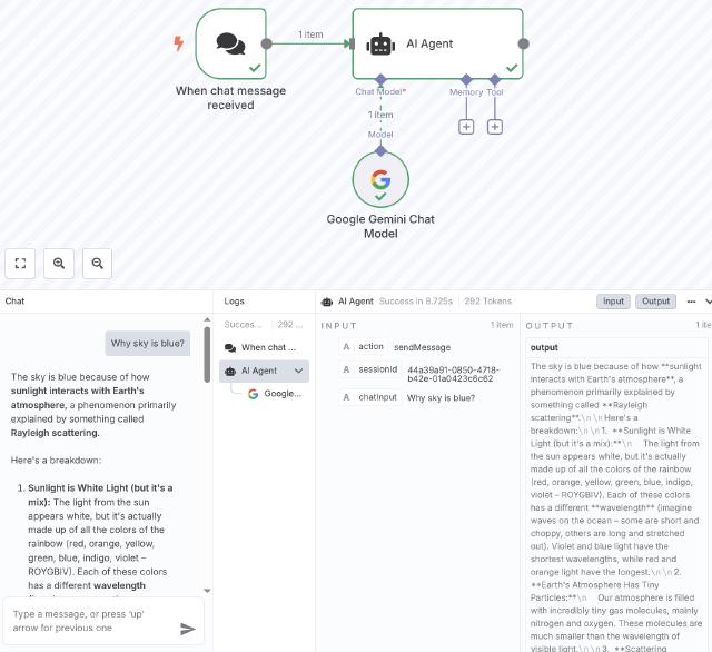 n8n chat trigger execution